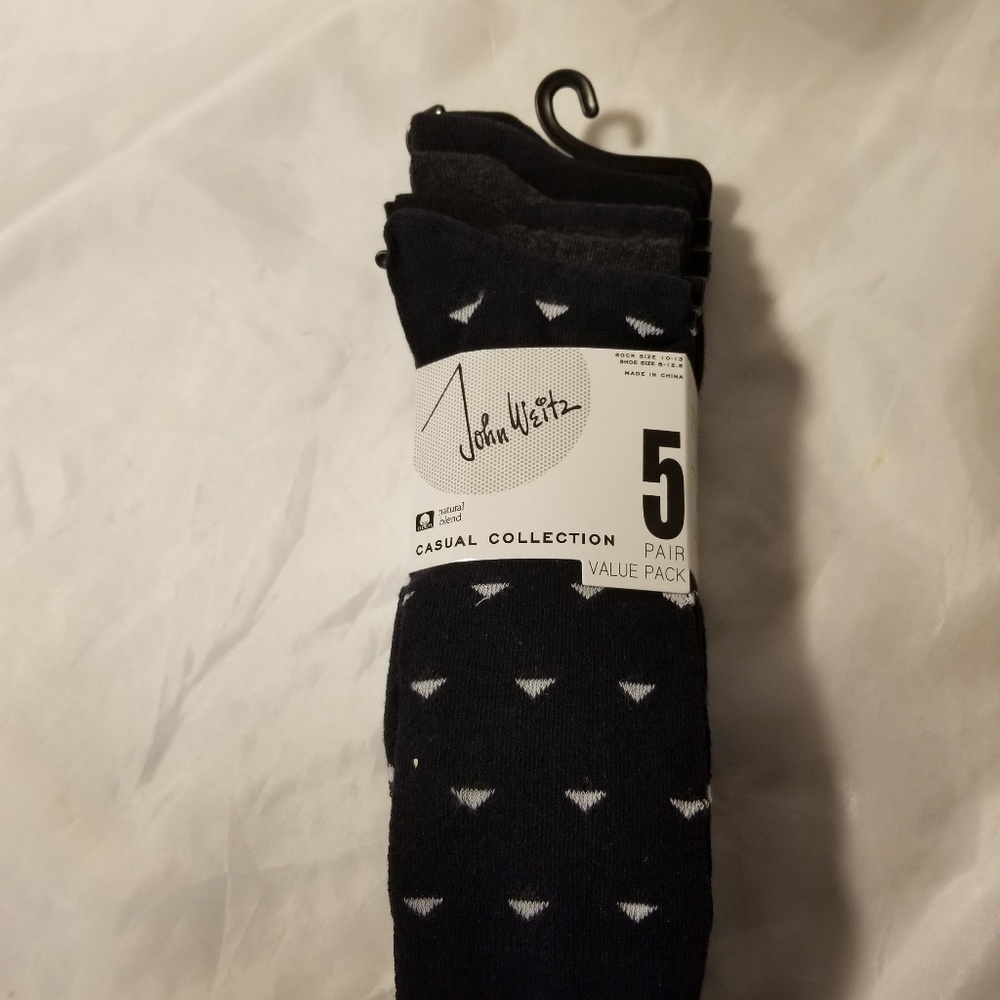 New 5 Pack John Weitz Socks